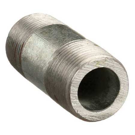 ZORO SELECT 1-1/4" MNPT x 4" TBE Galvanized Steel Pipe Nipple Sch 160 87706