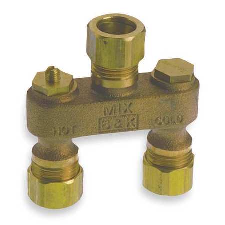 Zoro Select Anti Sweat Toilet Valve, 1/2 In, Brass 109-503