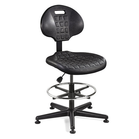 Bevco Polyurethane Task Chair, 21" to 31", No Arms, Black 7500-BLK