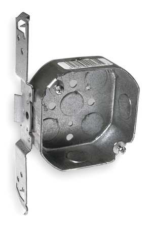 Raco Electrical Box, 15.5 cu in, Ceiling/Wall Box, 2 Gang, Steel, Octagon 161