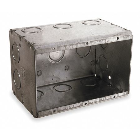 RACO Electrical Box, 47.8 cu in, Masonry Box, 3 Gangs, Steel 692