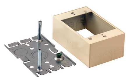 HUBBELL WIRING DEVICE-KELLEMS Switch and Receptacle Box, Ivory HBL5744SIVA