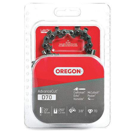 OREGON Saw Chain, 20 In., .050 In., 3/8 In. Pitch D70