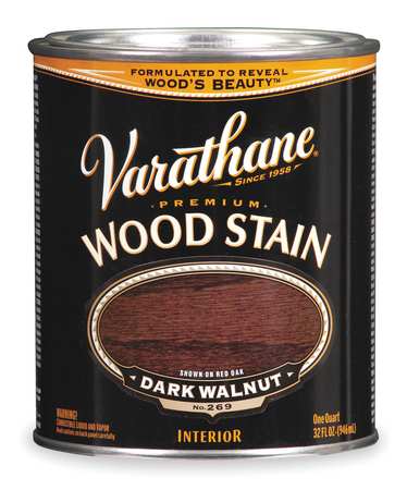 Varathane Wood Stain, Dark Walnut, Translucent, 1 qt. 211730H