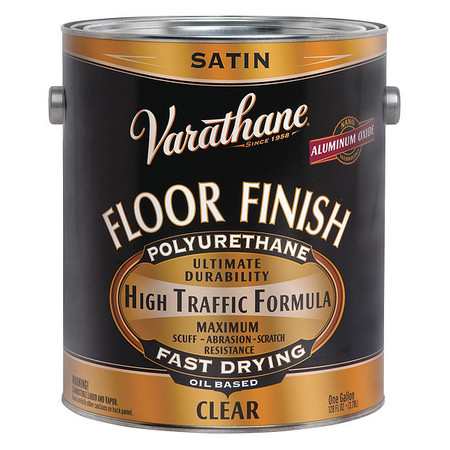 Varathane Floor Finish, Crystal Clear, Satin, 1 gal. 130231