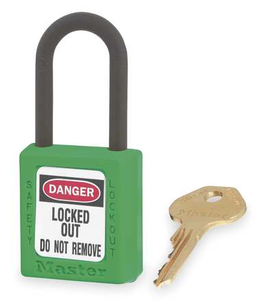 Master Lock Lockout Padlock, KD, Green, 1-3/4"H 406GRN