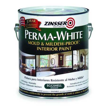 ZINSSER Interior Paint, Eggshell, WaterBase, Eggshell, 1 gal 2771