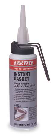 LOCTITE Instant Sealing, Oil-Resistant Gasket Maker, 90 mL, Black, Temp Range -65 to 500 Degrees F 743912