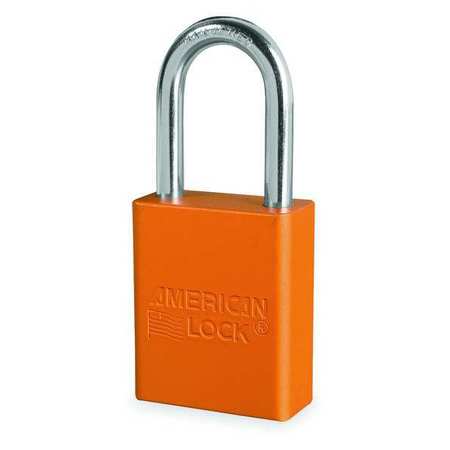 American Lock Lockout Padlock, KD, Orange, 1-7/8"H A1106ORJ