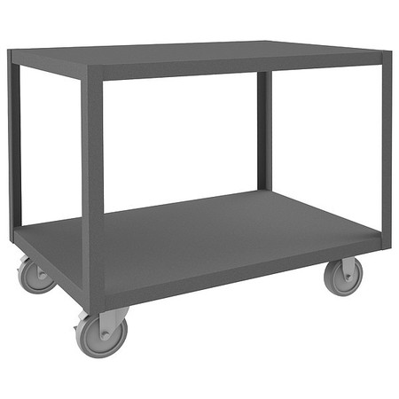 Durham Mfg High Deck Portable Table, 2 Shelves HMT-2436-2-95