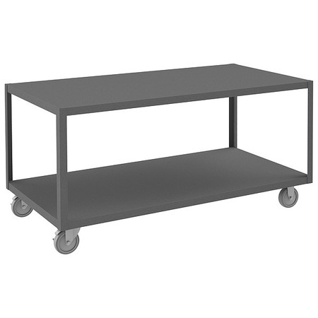 Durham Mfg High Deck Portable Table, 2 Shelves HMT-3060-2-95