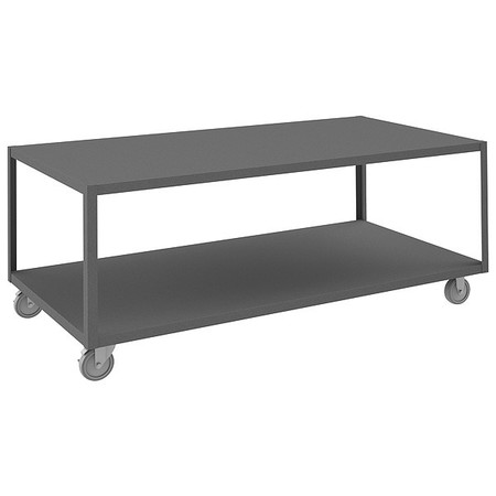 DURHAM MFG High Deck Portable Table, 2 Shelves HMT-3672-2-95