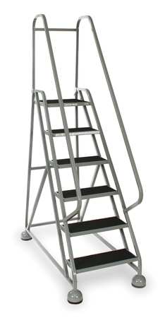 Cotterman 84 in H Steel Rolling Ladder, 6 Steps, 450 lb Load Capacity ST-601 A2 C1 P5