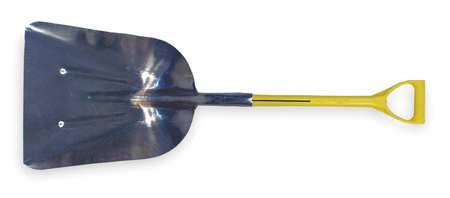 NUPLA #12 16 ga Scoop Shovel, Aluminum Blade, 27 in L Yellow Handle 75.72-181