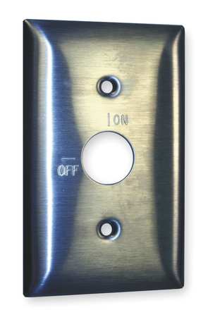 HUBBELL Security Opening Wall Plates, Number of Gangs: 1 Stainless Steel, Brushed Finish, Silver SS12RKL