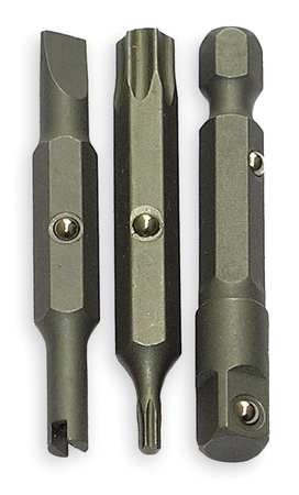 Megapro 3 Piece Screwdriver Bit Set, 1/4" 9BP-AH-3A-B