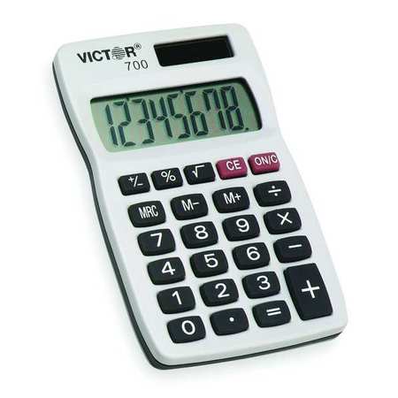 Victor Technology Pocket Calculator, LCD, 8 Digits 700