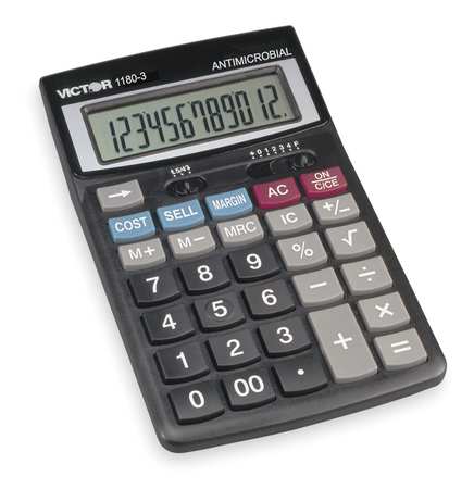 Victor Technology Finance Desktop Calculator, LCD, 12 Digits 1180-3A