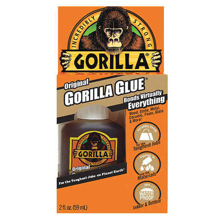Gorilla Glue All Purpose Glue, Tan, 24 hr Full Cure, 2 oz, Bottle 5000201
