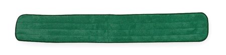 TOUGH GUY 36 in L Dust Mop, 4 oz Dry Wt, Hook-and-Loop Connection, Pad End, Green, Microfiber 1TTY4