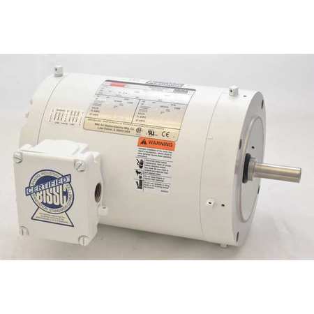 DAYTON Washdown Motor, 3 Ph, TENV, 1/2 HP, 1750 rpm 1TTB6BG