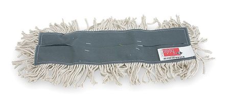 TOUGH GUY 18 in L Dust Mop, Slide On Connection, Cut-End, Gray/White, Cotton, 1TZF2 1TZF2