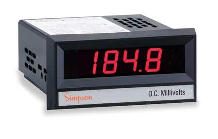 SIMPSON ELECTRIC Digital Panel Meter, DC Voltage 24503