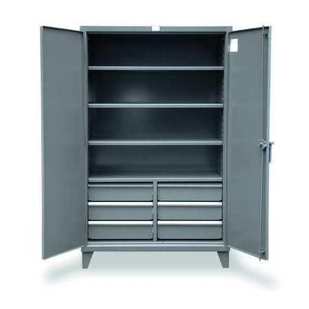 STRONG HOLD 12 ga. ga. Steel Storage Cabinet, 60 in W, 78 in H, Stationary 56-244-6/5DB