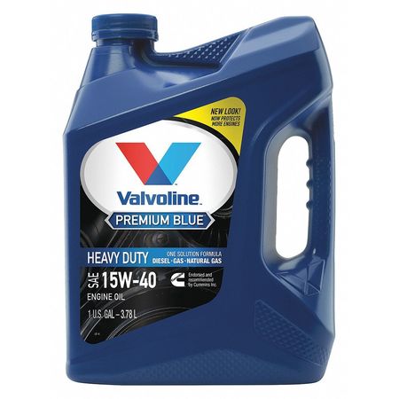 Valvoline Diesel Engine Oil, Jug, 1 gal, Conventional, Diesel Engines, 15W-40, API/SAE, Amber 773780