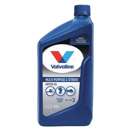 VALVOLINE 2-Cycle Synthetic Blend Marine Motor Oil, 1 Qt., TC-W3 certified 822384