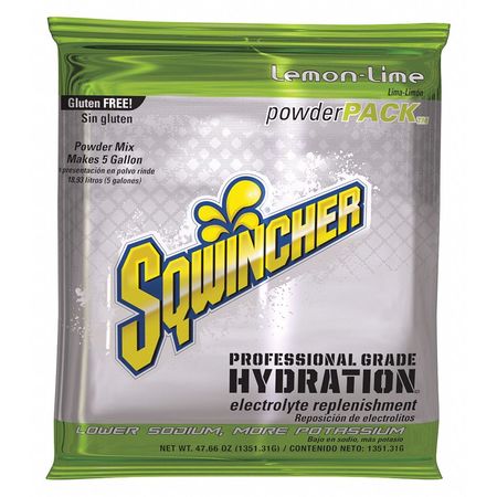 Sqwincher Sports Drink Mix, 47.66 oz., Mix Powder, Regular, Lemon-Lime 159016408