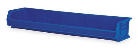 Akro-Mils 80 lb Hang & Stack Storage Bin, Plastic, 33 in W, 6 in H, 8 5/8 in L, Blue 30320BLUE