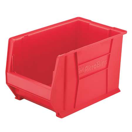 Akro-Mils 60 lb Hang & Stack Storage Bin, Plastic, 11 in W, 10 in H, 18 in L, Green 30260GREEN