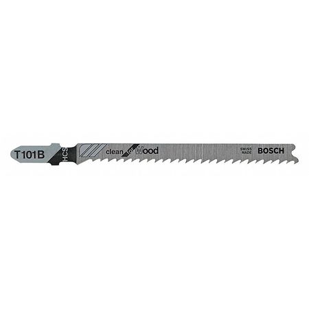 Bosch Jig Saw Blade, 10, 4 in Blade L, Metal, Rigid for Straight Cuts Cutting Edge, T Shank, 5 Pack T101B