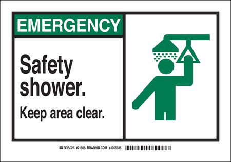 BRADY Safety Sign, 7X10", Self-Adhes., Width: 10", 83761 83761