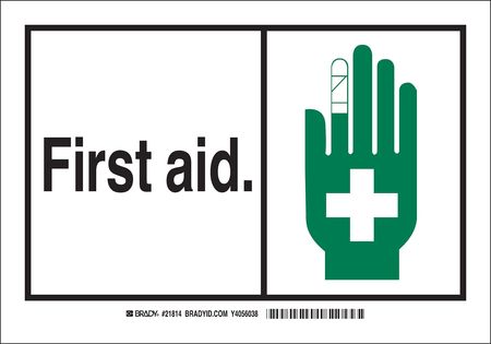 First Aid., 10 W X 7 H, Rectangle, Polyester, 83767