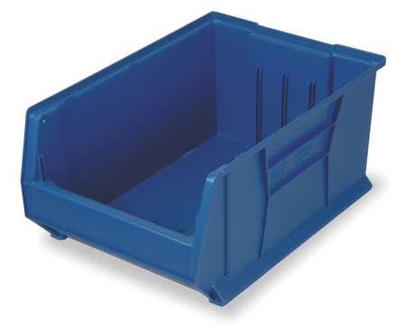 QUANTUM STORAGE SYSTEMS 150 lb Storage Bin, Polypropylene/Polyethylene, 16 1/2 in W, 11 in H, 29 7/8 in L, Blue QUS974BL