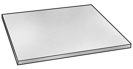 Zoro Select Blank, Aluminum, 6061, 3/8 x 8 x 8 In SB-6061-0375-08-08