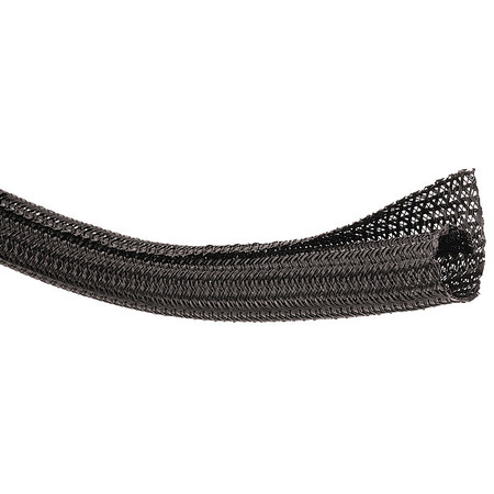Techflex Braided Sleeving, 75 ft., Black, Standards: UL RECOGNIZED F6N1.50BK