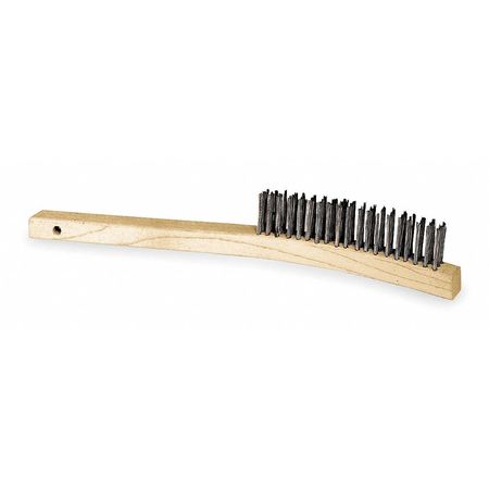 TOUGH GUY Scratch Brush, 14 in L Handle, 6 1/4 in L Brush, Black, Wood, 13 3/4 in L Overall 1VAG6