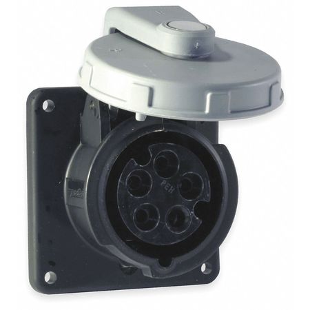 HUBBELL IEC Pin and Sleeve Receptacle, 60A, 600V HBL560R5W