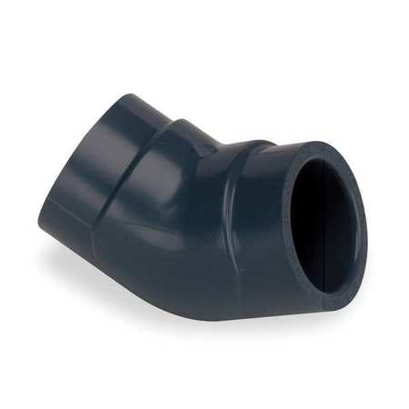 Zoro Select PVC Elbow, 45 Degrees, Socket x Socket, 3 in Pipe Size 817-030