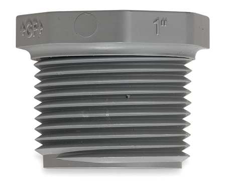Zoro Select PVC Hex Head Plug, MNPT, 3 in Pipe Size 850-030