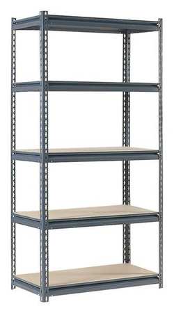 Zoro Select Boltless Shelving Unit, 18"D x 36"W x 72"H, 5 Shelves, Steel UR1836