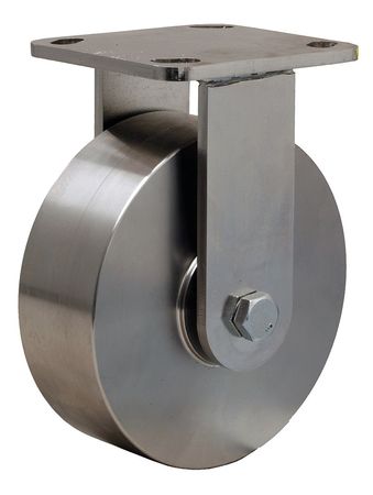 HAMILTON Plte Caster, Rgd, SS, 6 in., 1200 lb. R-WHS-6SB