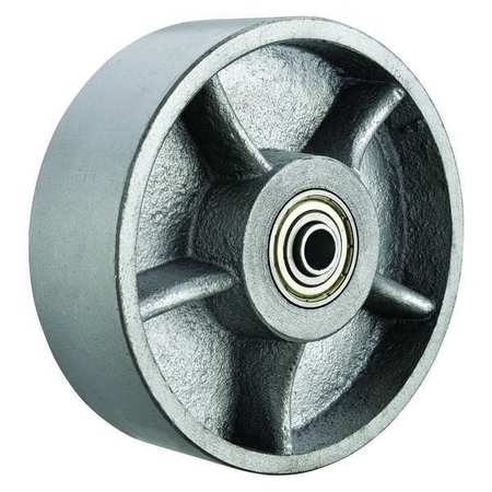 ZORO SELECT Caster Wheel, Ductile Iron, 6 in., 6000 lb. P-D-060X030/100R