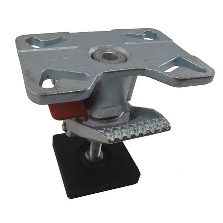 Zoro Select Adjustable Floor Lock, Top Plate, 8 in. 1VJN4