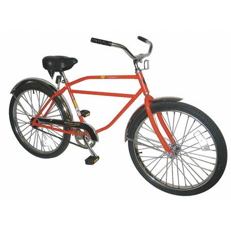 Worksman Bicycle, Coaster Brakes, 26 In Wheel, Yel INB-ORG