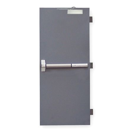CECO Security Door, LHR, 80 in H, 36 in W, 1 3/4 in Thick, 18 Gauge Steel, Type: 3 RSHL-1-3068-LHR-ST
