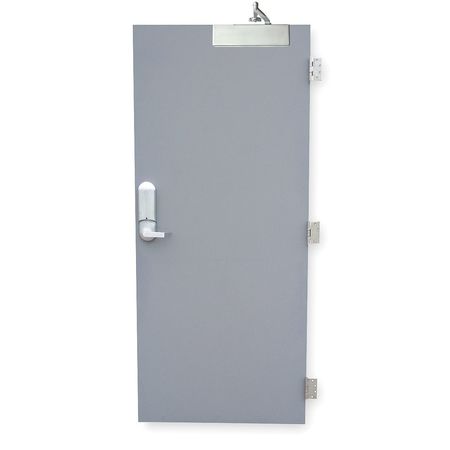 CECO Security Door, LH, 84 in H, 36 in W, 1 3/4 in Thick, 18 Gauge Steel, Type: 3 RSHL-2-3070-LH-ST